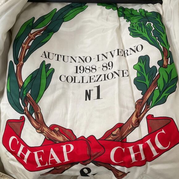 Rare Vintage Moschino Cheap & Chic AW88 Metallic Gold Leather Trench Coat Italy - Picture 5 of 12